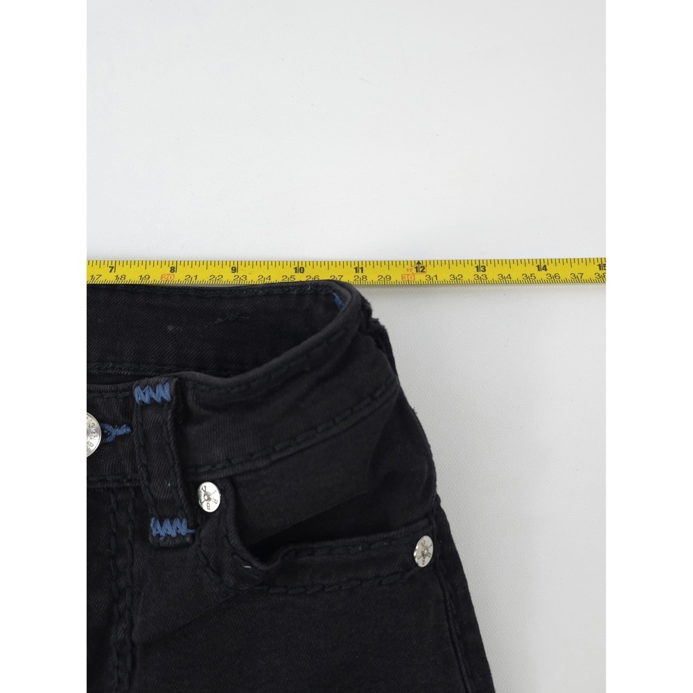 True Religion Billie Big T mid-rise Straight skinny Blue Black Women jeans 24 - Picture 7 of 10